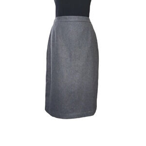 Vintage JbJ Sportswear Wool Blend Gray Pencil Skirt Size 12